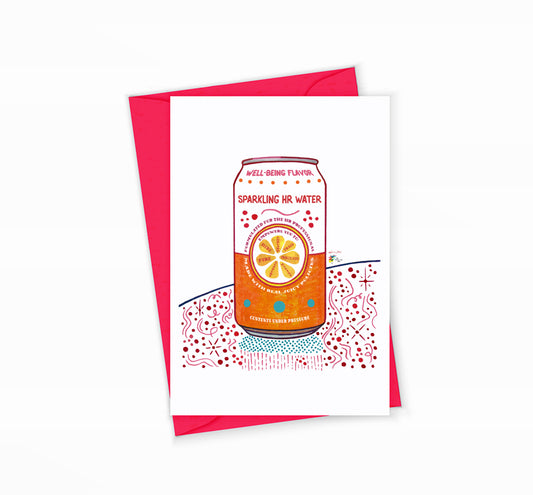 Human Resources Greeting Card Sparkling HR Water by The Office Art Guy