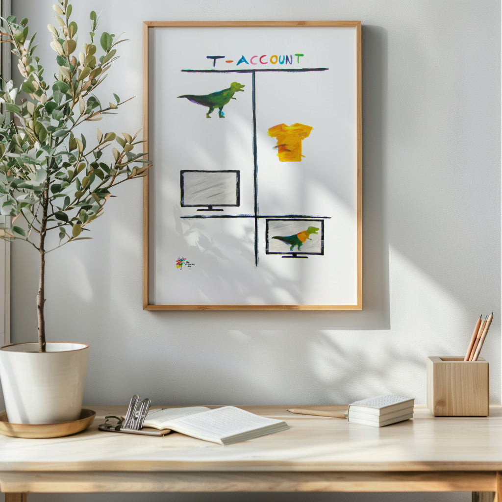 Funny Accountant Art T Rex