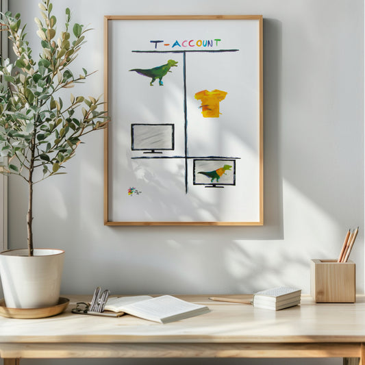 Funny Accountant Art T Rex
