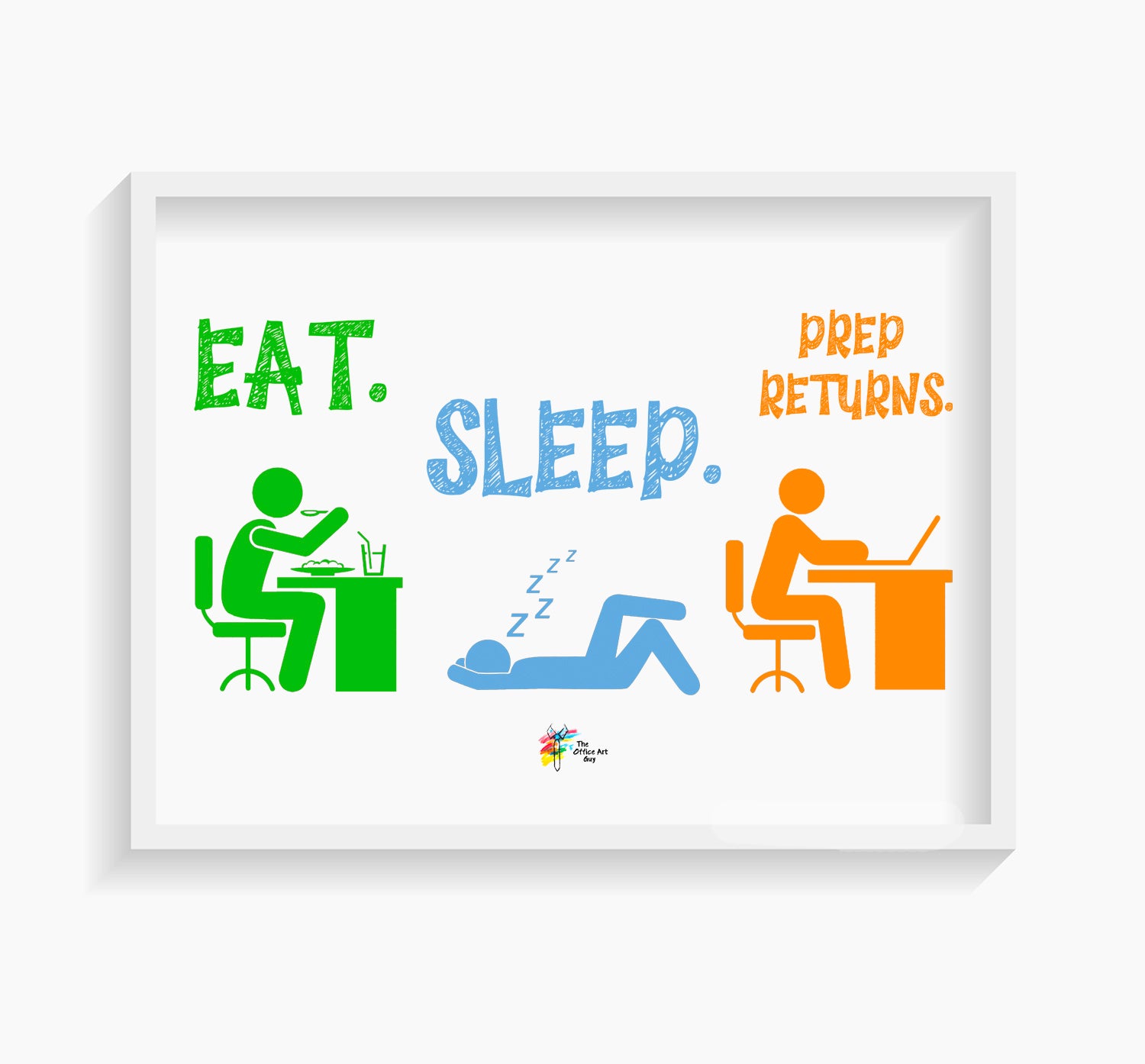 Tax Art Print by The Office Art Guy, Eat, Sleep, Prep Returns