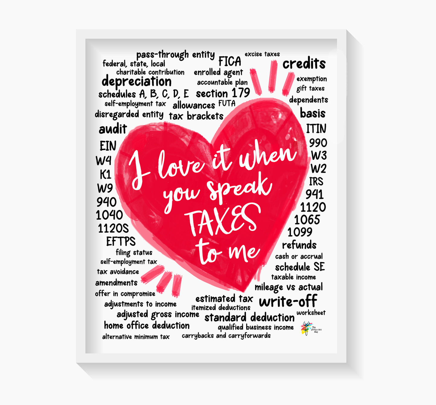 Tax Accountant Wall Art Print for Accounting Office Decor