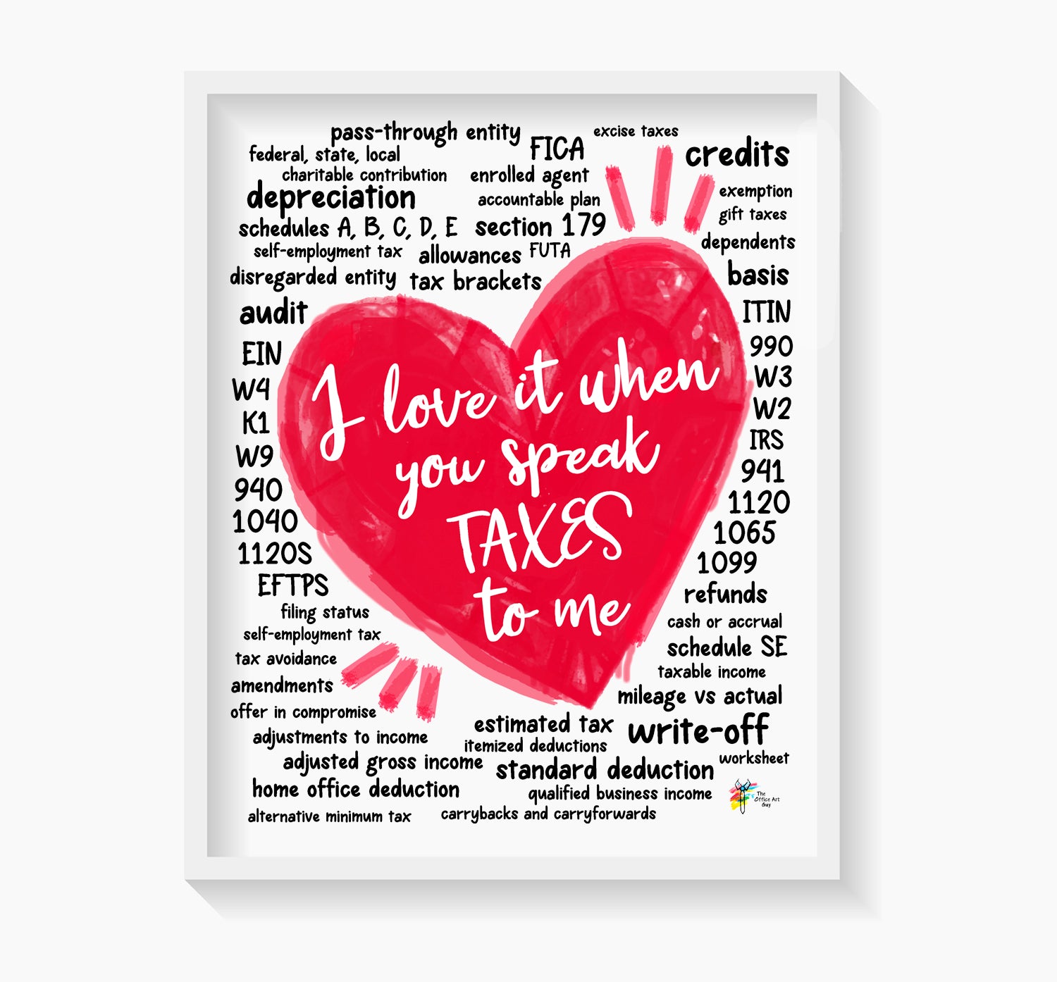 Tax Accountant Wall Art Print for Accounting Office Decor