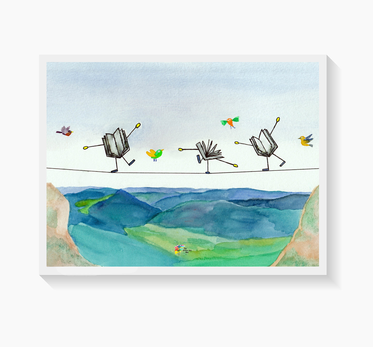 Tightrope Book Balancing Accounting Art Print