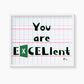 Spreadsheet Art Print for Accountants