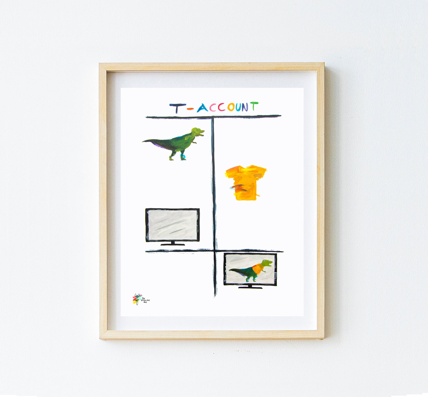 Accountant Art Print T Rex T Account by The Office Art Guy