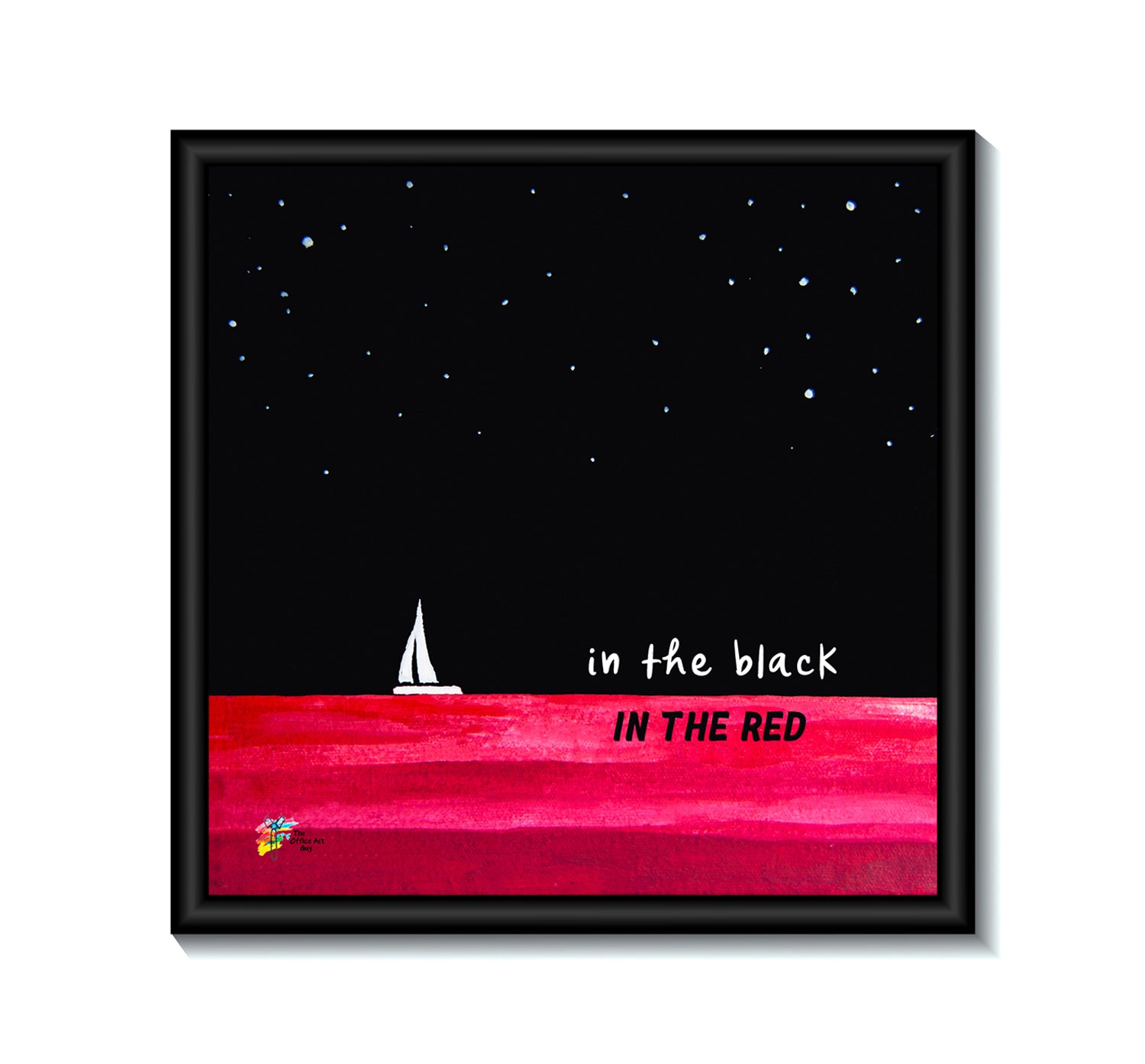 In The Black, In The Red, Accounting Art Print by The Office Art Guy