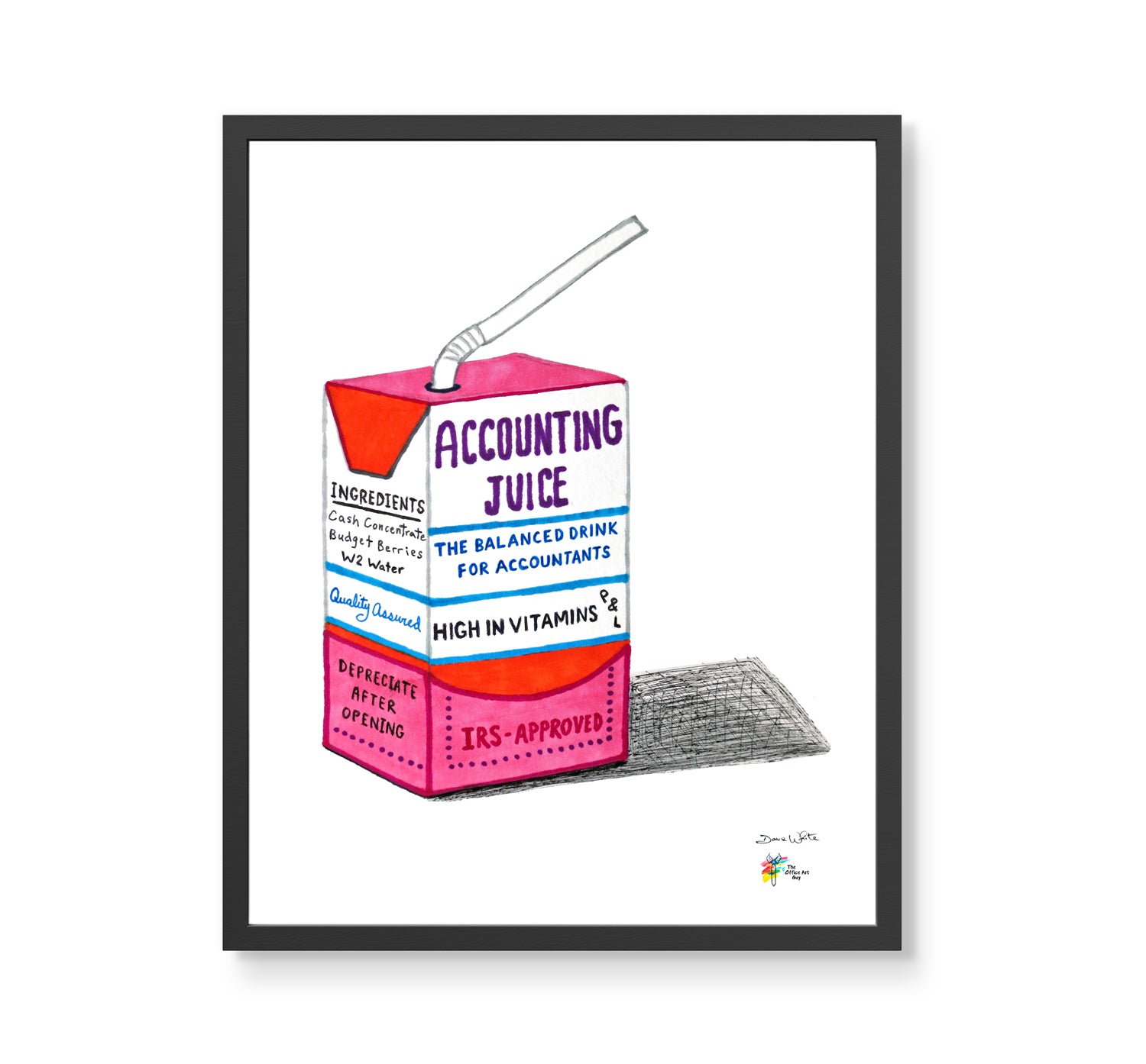 Accounting Juice - Accountant Wall Art by The Office Art Guy