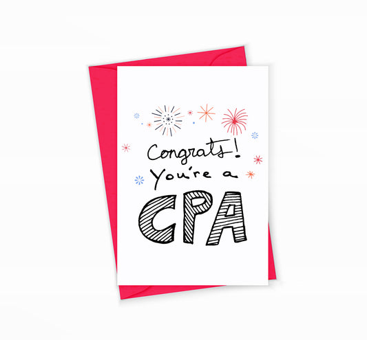 CPA Congratulations Greeting Card for Passing CPA Exams