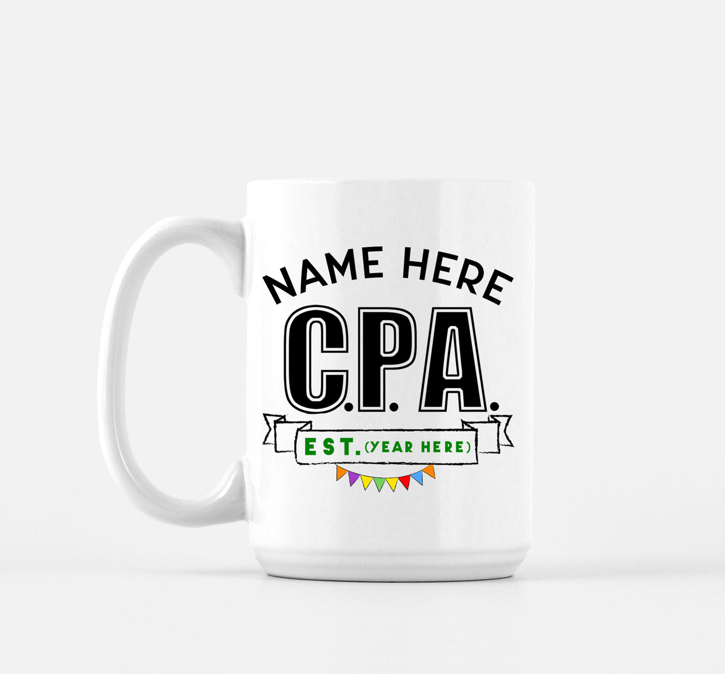 CPA Mug Personalized Gift for Passing CPA Exams 15oz