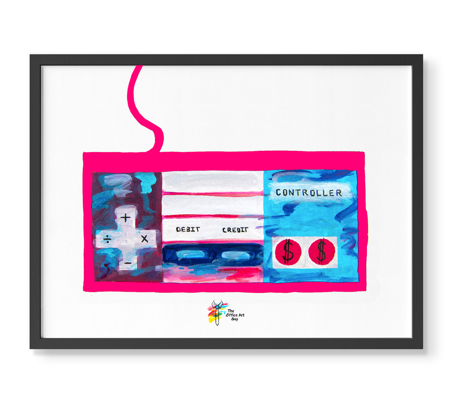 Financial Controller Nintendo Accounting Art Print Pink