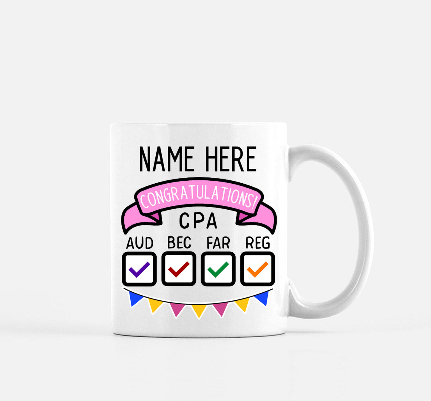 CPA Exams Gift Personalized Mug for Passing CPA Exams