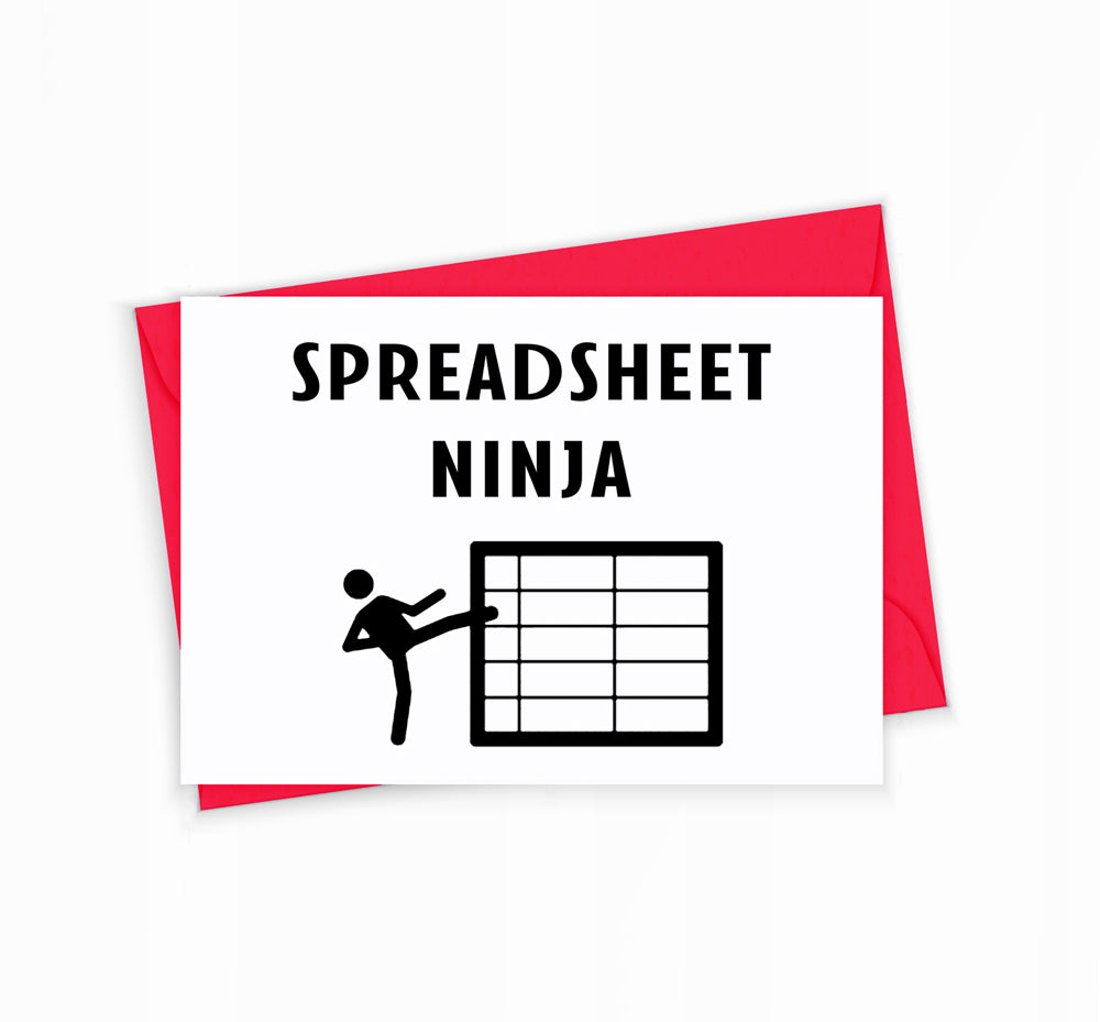 Coworker Greeting Card Spreadsheet Ninja