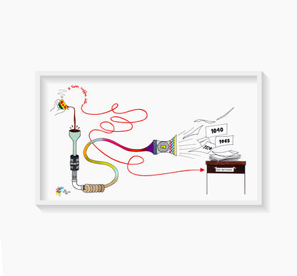 Accounting Art Print for Tax Season